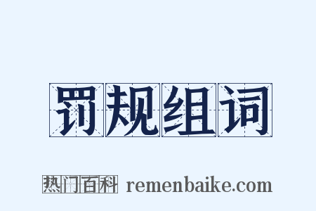 罚规组词是什么意思的图片